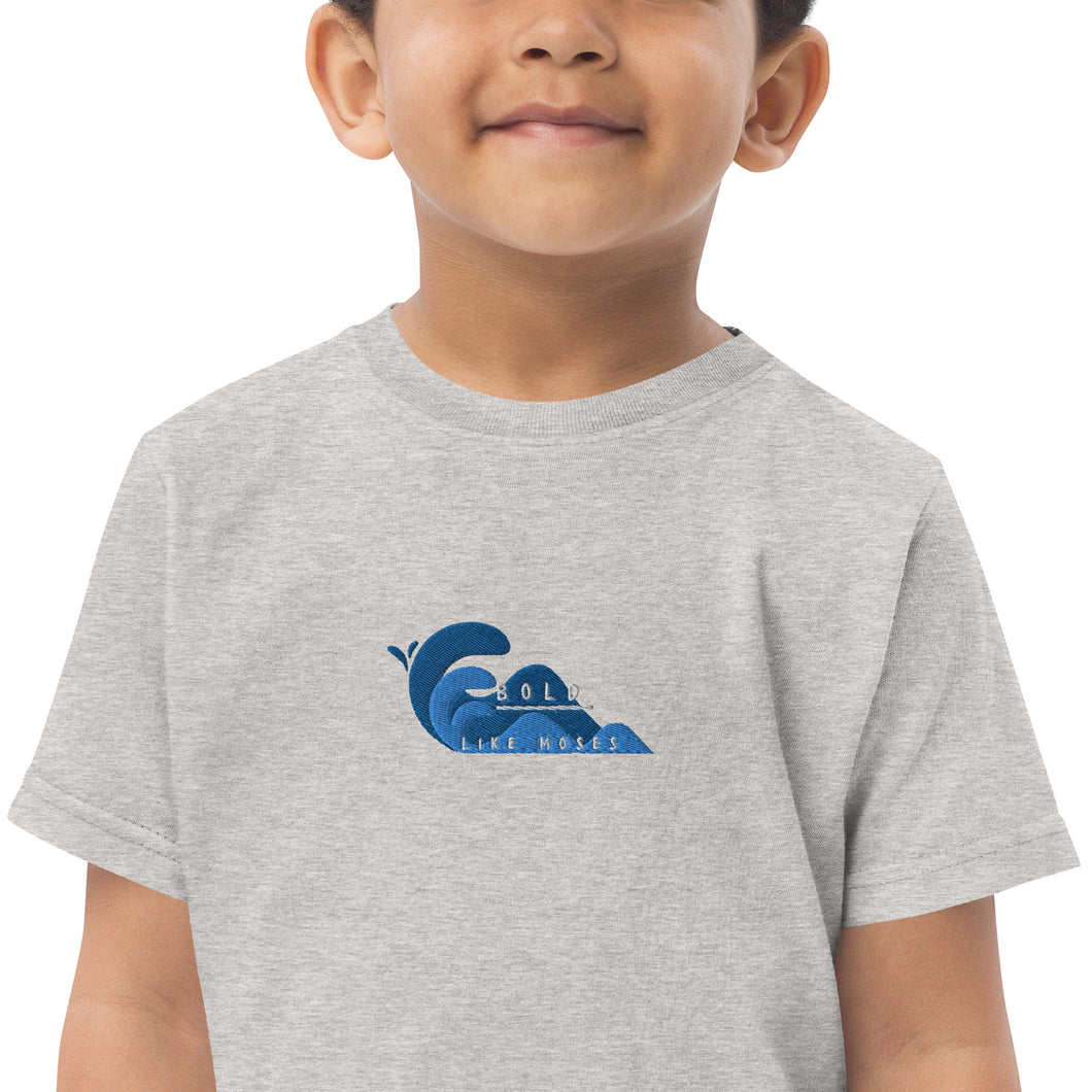 Bold Like Moses- Embroidered Toddler Jersey T-shirt