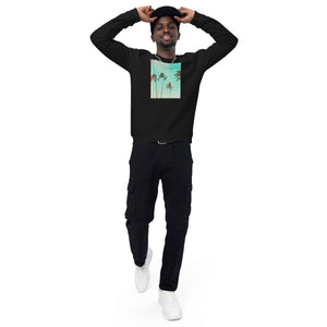 God is Love- Unisex organic raglan sweatshirt