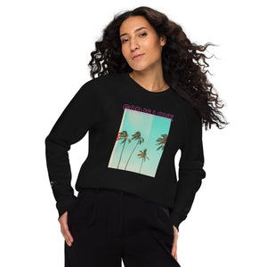 God is Love- Unisex organic raglan sweatshirt