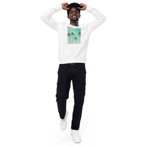 God is Love- Unisex organic raglan sweatshirt