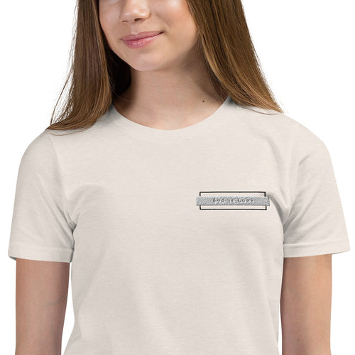 God is Love- Embroidered Youth Short Sleeve T-Shirt