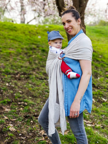 Bamboo Linen Ring Sling Baby Carrier
