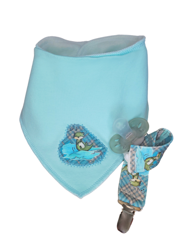 Bib and Pacifier Clip Gift Set - Holly the Otter