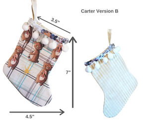 Mini Christmas Stocking - Carter the Bear
