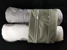 Load image into Gallery viewer, Lightweight Baby Blanket- 2 Pack with Travel Bag- Gray Polka Dot and Arrow Print
