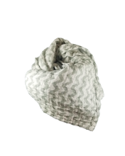 Load image into Gallery viewer, Lightweight Baby Blanket, 2 Pack, Travel Bag (Fish Print and Gray Zigzag)