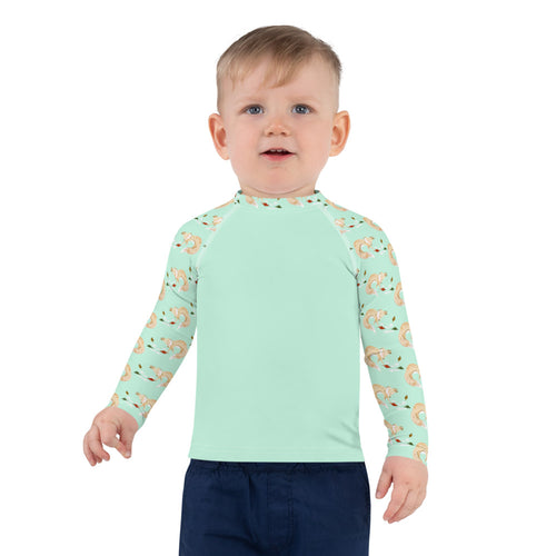 Unisex Printed Sleeve Rash Guard