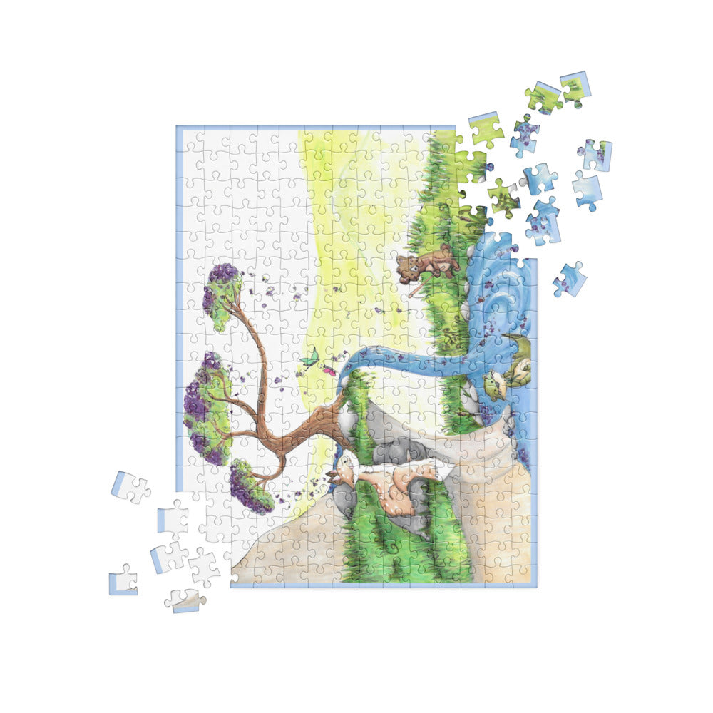 Fox Rain Water Scene Puzzle