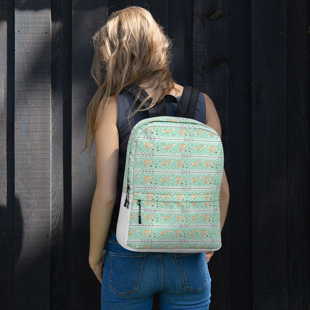 Green Fox Backpack- Medium