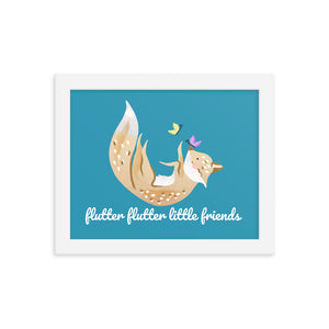 Flutter Fox- 10"x 8"Framed Poster
