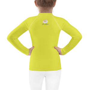 Chungi Fox Long Sleeve Unisex Rash Guard- Lime Green
