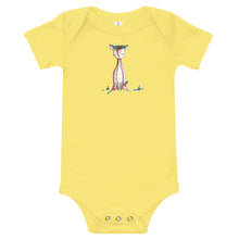 Load image into Gallery viewer, Crystal Sitting- Baby Short Sleeve Bodysuit