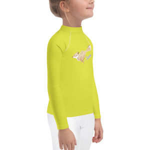 Chungi Fox Long Sleeve Unisex Rash Guard- Lime Green