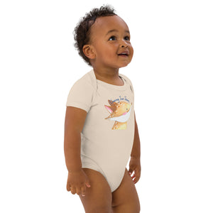 Chasing Sun Showers - Organic cotton baby bodysuit