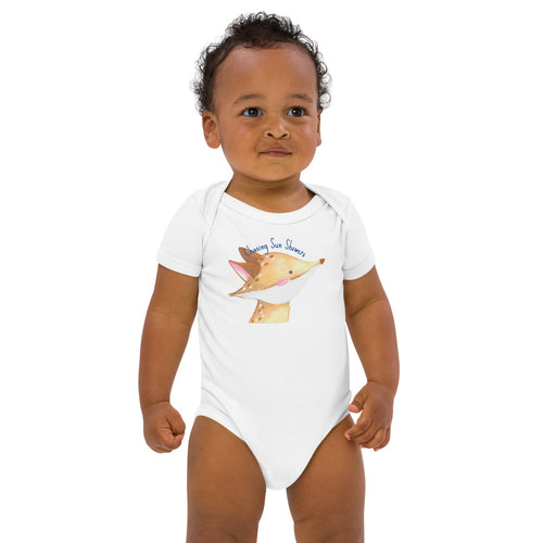 Chasing Sun Showers - Organic cotton baby bodysuit