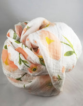Load image into Gallery viewer, Lightweight Baby Blanket- 2 Pack with Travel Bag- Blush Floral and Blue Cactus