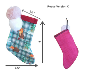 Mini Christmas Stocking - Reese the Moose