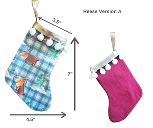 Mini Christmas Stocking - Reese the Moose